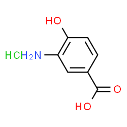 ChemSpider 2D Image | 3- Amino- 4- hydroxybenzoic acid hydrochloride | C7H8ClNO3