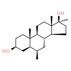 ChemSpider 2D Image | 6beta,17-Dimethyl-5alpha-androstane-3beta,17beta-diol | C21H36O2