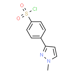 ChemSpider 2D Image | 4-(1-Methyl-1H-pyrazol-3-yl)benzenesulfonyl chloride | C10H9ClN2O2S
