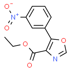 ChemSpider 2D Image | ethyl 5-(3-nitrophenyl)oxazole-4-carboxylate | C12H10N2O5