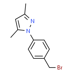 ChemSpider 2D Image | 4-(3,5-Dimethyl-1H-pyrazol-1-yl)benzyl bromide | C12H13BrN2