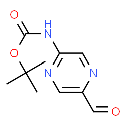 ChemSpider 2D Image | tert-Butyl (5-formylpyrazin-2-yl)carbamate | C10H13N3O3