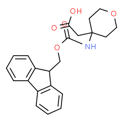 ChemSpider 2D Image | (4-{[(9H-Fluoren-9-ylmethoxy)carbonyl]amino}tetrahydro-2H-pyran-4-yl)acetic acid | C22H23NO5