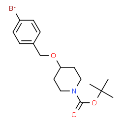 ChemSpider 2D Image | tert-butyl 4-((4-bromobenzyl)oxy)piperidine-1-carboxylate | C17H24BrNO3