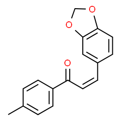 ChemSpider 2D Image | (2Z)-3-(1,3-Benzodioxol-5-yl)-1-(4-methylphenyl)-2-propen-1-one | C17H14O3