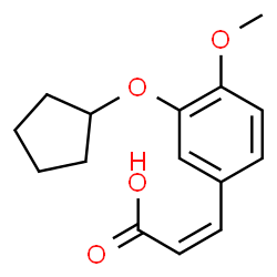 ChemSpider 2D Image | (2Z)-3-[3-(Cyclopentyloxy)-4-methoxyphenyl]acrylic acid | C15H18O4
