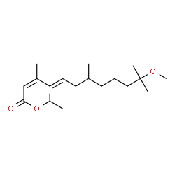 ChemSpider 2D Image | Isopropyl (2Z,4E)-11-methoxy-3,7,11-trimethyl-2,4-dodecadienoate | C19H34O3