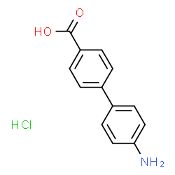 ChemSpider 2D Image | 4'-Amino-4-biphenylcarboxylic acid hydrochloride (1:1) | C13H12ClNO2