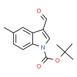 ChemSpider 2D Image | tert-Butyl 3-formyl-5-methyl-1H-indole-1-carboxylate | C15H17NO3