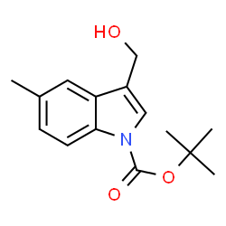 ChemSpider 2D Image | tert-Butyl 3-(hydroxymethyl)-5-methyl-1H-indole-1-carboxylate | C15H19NO3