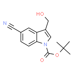 ChemSpider 2D Image | tert-Butyl 5-cyano-3-(hydroxymethyl)-1H-indole-1-carboxylate | C15H16N2O3