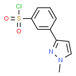 ChemSpider 2D Image | 3-(1-Methyl-1H-pyrazol-3-yl)benzenesulfonyl chloride | C10H9ClN2O2S