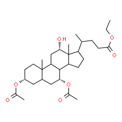 ChemSpider 2D Image | Ethyl (3alpha,7alpha,12alpha)-3,7-diacetoxy-12-hydroxycholan-24-oate | C30H48O7