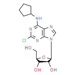 ChemSpider 2D Image | 2-Chloro-N-cyclopentyladenosine | C15H20ClN5O4