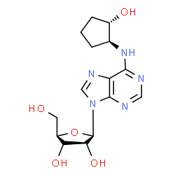 ChemSpider 2D Image | N-[(1S,2S)-2-Hydroxycyclopentyl]adenosine | C15H21N5O5