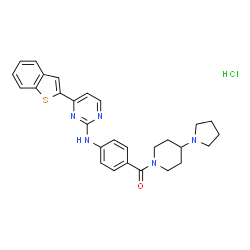 ChemSpider 2D Image | IKK-16 (hydrochloride) | C28H30ClN5OS