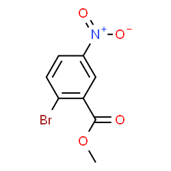 ChemSpider 2D Image | Methyl 2-bromo-5-nitrobenzoate | C8H6BrNO4