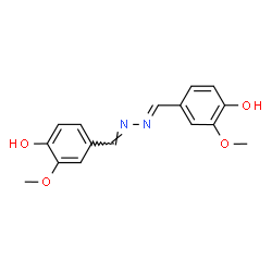 ChemSpider 2D Image | 4-{(E)-[(4-Hydroxy-3-methoxybenzylidene)hydrazono]methyl}-2-methoxyphenol | C16H16N2O4
