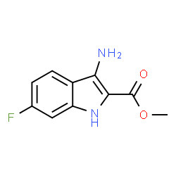 ChemSpider 2D Image | Methyl 3-amino-6-fluoro-1H-indole-2-carboxylate | C10H9FN2O2
