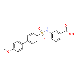 ChemSpider 2D Image | 3-{[(4'-Methoxy-4-biphenylyl)sulfonyl]amino}benzoic acid | C20H17NO5S