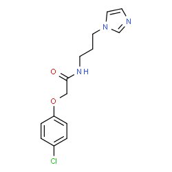 ChemSpider 2D Image | 2-(4-Chlorophenoxy)-N-[3-(1H-imidazol-1-yl)propyl]acetamide | C14H16ClN3O2