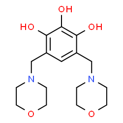 ChemSpider 2D Image | 4,6-Bis(4-morpholinylmethyl)-1,2,3-benzenetriol | C16H24N2O5