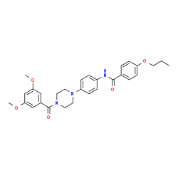 ChemSpider 2D Image | N-{4-[4-(3,5-Dimethoxybenzoyl)-1-piperazinyl]phenyl}-4-propoxybenzamide | C29H33N3O5