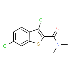 ChemSpider 2D Image | 3,6-Dichloro-N,N-dimethyl-1-benzothiophene-2-carboxamide | C11H9Cl2NOS