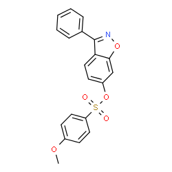 ChemSpider 2D Image | 3-Phenyl-1,2-benzoxazol-6-yl 4-methoxybenzenesulfonate | C20H15NO5S