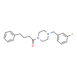 ChemSpider 2D Image | 1-[4-(3-Fluorobenzyl)-1-piperazinyl]-4-phenyl-1-butanone | C21H25FN2O
