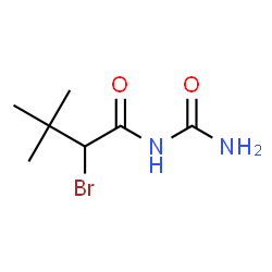 ChemSpider 2D Image | 2-Bromo-N-carbamoyl-3,3-dimethylbutanamide | C7H13BrN2O2
