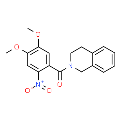 ChemSpider 2D Image | 2-(4,5-dimethoxy-2-nitrobenzoyl)-3,4-dihydro-1H-isoquinoline | C18H18N2O5