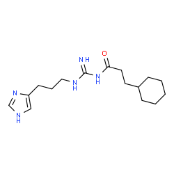 ChemSpider 2D Image | 3-Cyclohexyl-N-{N-[3-(1H-imidazol-4-yl)propyl]carbamimidoyl}propanamide | C16H27N5O
