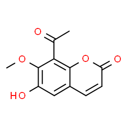 ChemSpider 2D Image | 8-Acetyl-6-hydroxy-7-methoxycoumarin | C12H10O5