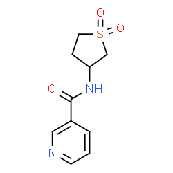 ChemSpider 2D Image | N-(1,1-Dioxidotetrahydro-3-thiophenyl)nicotinamide | C10H12N2O3S