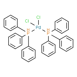 ChemSpider 2D Image | Dichloro[bis(triphenylphosphoranyl)]palladium | C36H32Cl2P2Pd