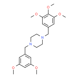ChemSpider 2D Image | 1-(3,5-Dimethoxybenzyl)-4-(3,4,5-trimethoxybenzyl)piperazine | C23H32N2O5
