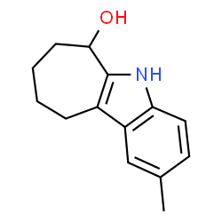 ChemSpider 2D Image | 2-Methyl-5,6,7,8,9,10-hexahydrocyclohepta[b]indol-6-ol | C14H17NO