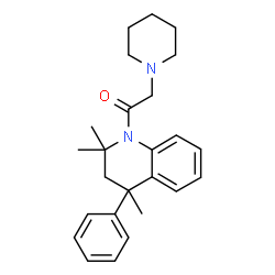 ChemSpider 2D Image | 2-(1-Piperidinyl)-1-(2,2,4-trimethyl-4-phenyl-3,4-dihydro-1(2H)-quinolinyl)ethanone | C25H32N2O