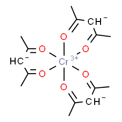 ChemSpider 2D Image | Tris(2,4-pentanedionato-kappa~2~O~2~,O~4~)chromium | C15H21CrO6