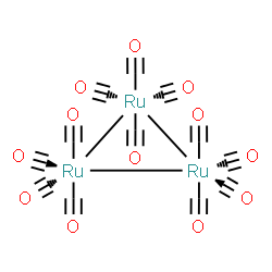 ChemSpider 2D Image | 1,1,1,1,2,2,2,2,3,3,3,3-dodecakis($l^{3}-oxidanylidynemethyl)-1$l^{6},2$l^{6},3$l^{6}-triruthenacyclopropane | C12H12O12Ru3