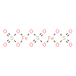 ChemSpider 2D Image | [mu-Sulfato(2-)-kappaO:kappaO']{bis[sulfato(2-)-kappa~2~O,O']}diiron | Fe2O12S3