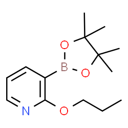 ChemSpider 2D Image | 2-Propoxy-3-(4,4,5,5-tetramethyl-1,3,2-dioxaborolan-2-yl)pyridine | C14H22BNO3