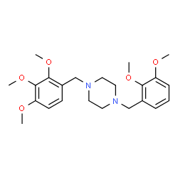 ChemSpider 2D Image | 1-(2,3-Dimethoxybenzyl)-4-(2,3,4-trimethoxybenzyl)piperazine | C23H32N2O5
