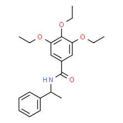 ChemSpider 2D Image | 3,4,5-Triethoxy-N-(1-phenylethyl)benzamide | C21H27NO4