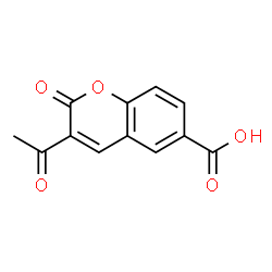 ChemSpider 2D Image | 3-Acetyl-2-oxo-2H-chromene-6-carboxylic acid | C12H8O5