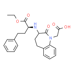ChemSpider 2D Image | (3-{[(2S)-1-Ethoxy-1-oxo-4-phenyl-2-butanyl]amino}-2-oxo-2,3,4,5-tetrahydro-1H-1-benzazepin-1-yl)acetic acid | C24H28N2O5