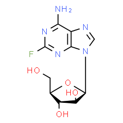 ChemSpider 2D Image | 9-(beta-D-Arabinofuranosyl)-2-fluoro-9H-purin-6-amine | C10H12FN5O4
