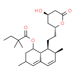 ChemSpider 2D Image | (7S,8S,8aR)-8-{2-[(2R,4R)-4-Hydroxy-6-oxotetrahydro-2H-pyran-2-yl]ethyl}-3,7-dimethyl-1,2,3,7,8,8a-hexahydro-1-naphthalenyl 2,2-dimethylbutanoate | C25H38O5