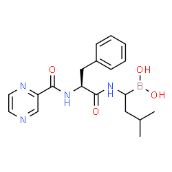 ChemSpider 2D Image | N-[1-(Dihydroxyboryl)-3-methylbutyl]-Nalpha-(2-pyrazinylcarbonyl)-L-phenylalaninamide | C19H25BN4O4